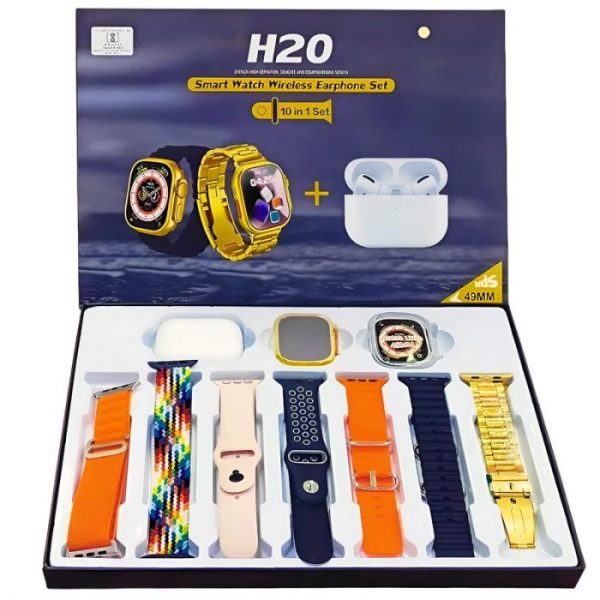 h20-ultra-smartwatch-10-in-1-ultra-smart-watch-with-7-straps-silicone-case-earbuds-full-hd-display-high-quality-watch